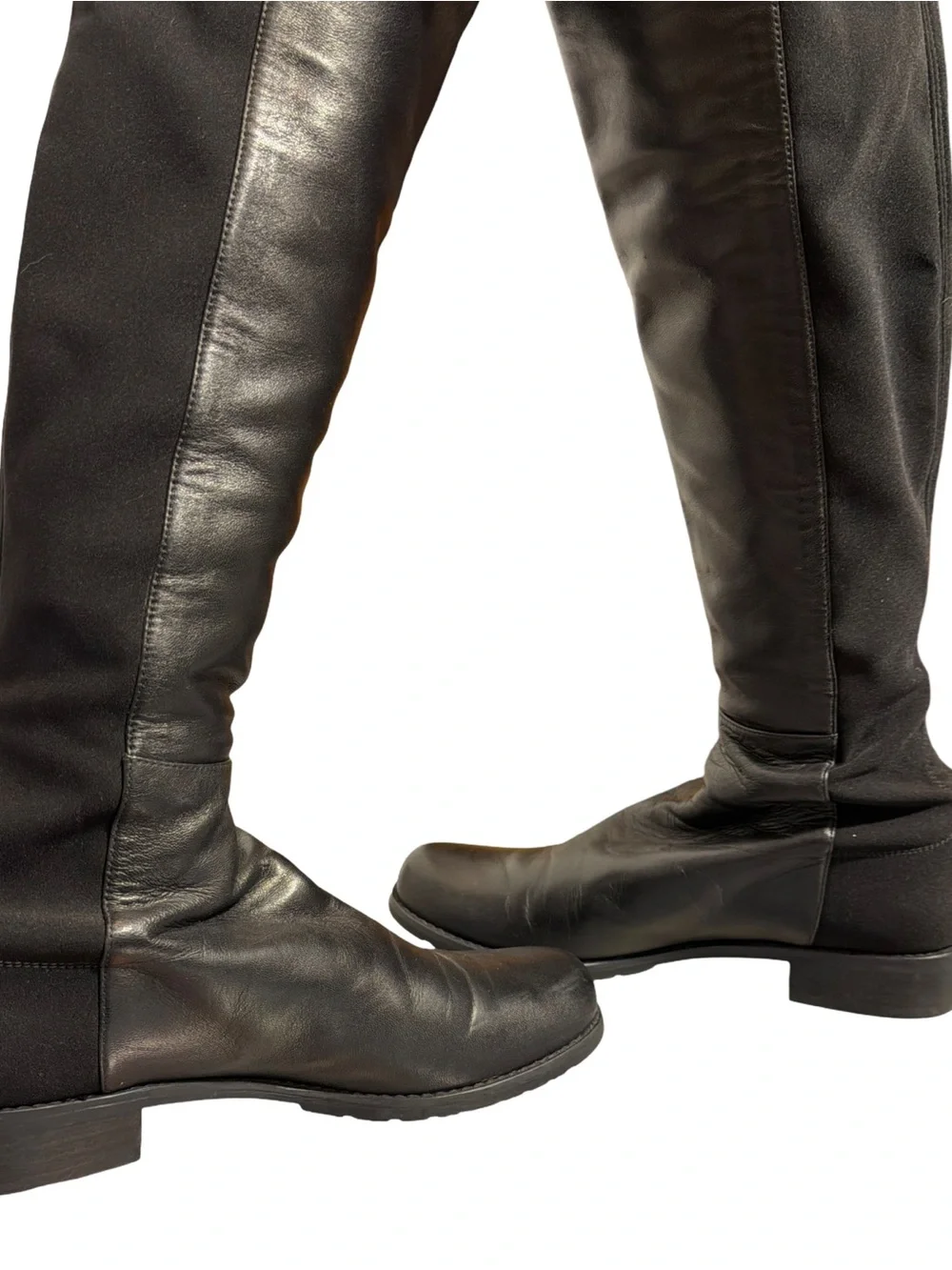 Stuart Weitzman • 50/50 OTK Over The Knee Nappa Leather Boots Black 7.5